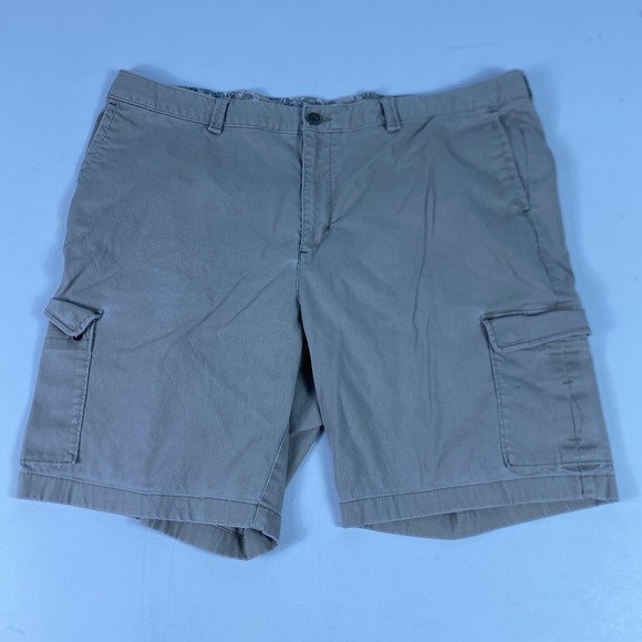 Tommy Bahama Other - Tommy Bahama Shorts Mens 44 Beige Cargo Canvas Flat Front 11 Inseam Casual